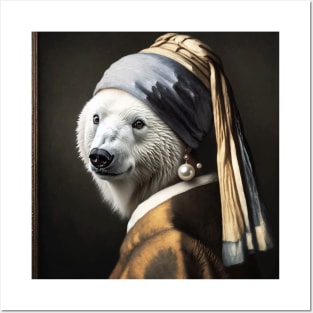 Pearl Earring Polar Bear Tee - Celebrate Polar Bear Day Posters and Art